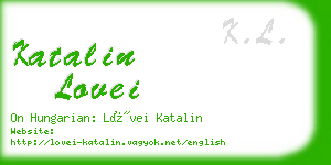 katalin lovei business card